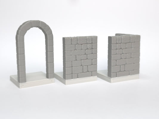 Flex System Walls Set – Wall + Corner + Door (3D Printed)