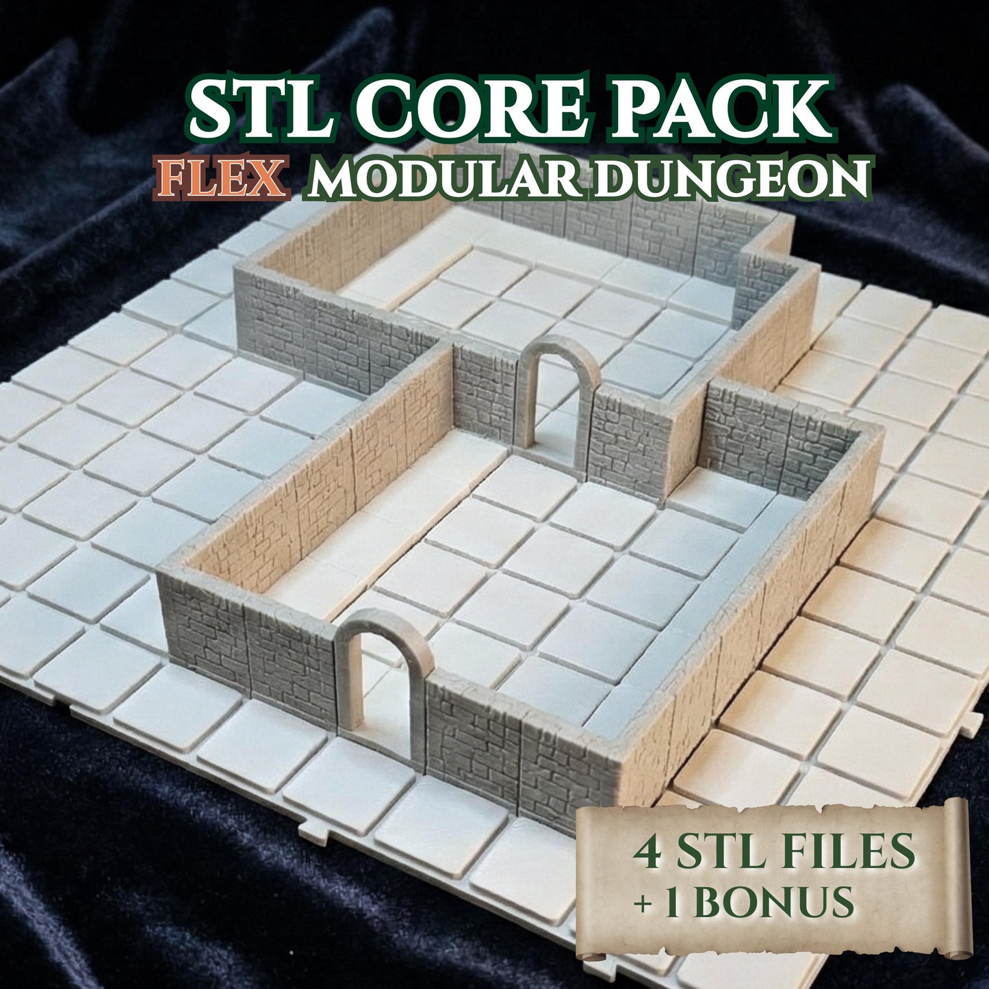 STL Core Pack – Flex Dungeon Builder (4 STL Files + 1 Bonus)