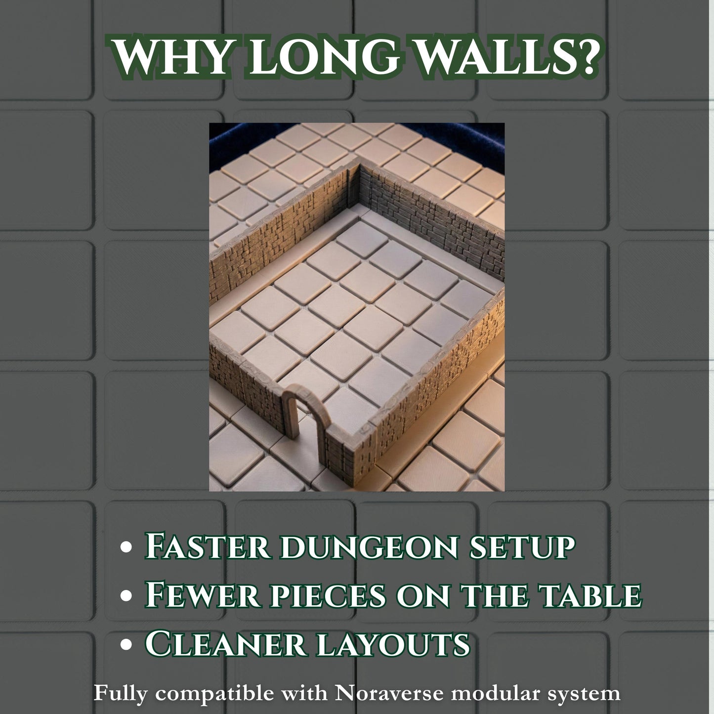 STL Long Walls Pack – Centered Walls & Edge Walls Versions (6 STL Files)