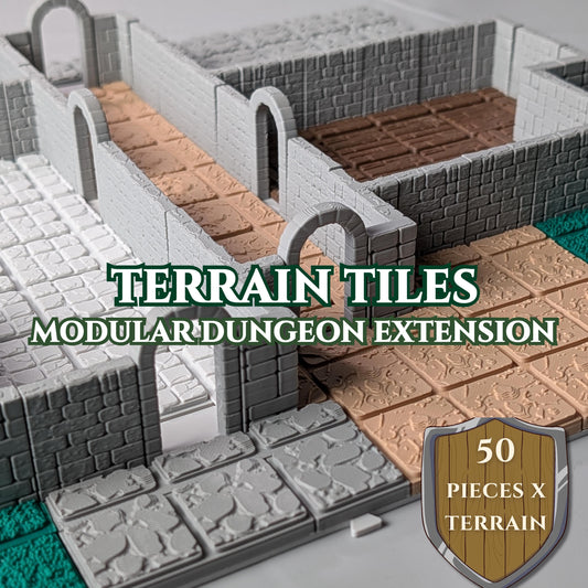 Terrain Tiles – Physical Sets | Stone, Wood, Grass, Rocky, Dirt