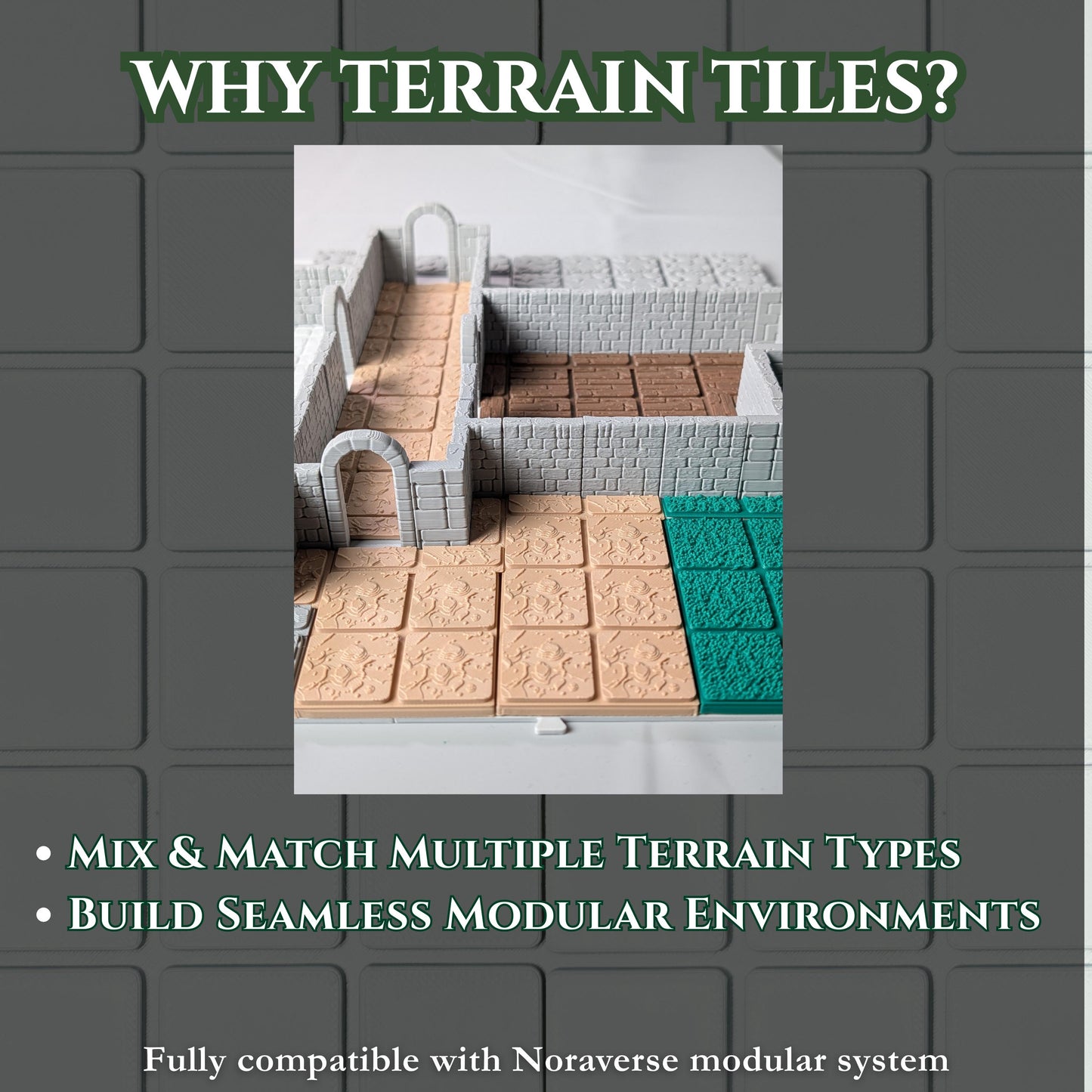 Terrain Tiles – Physical Sets | Stone, Wood, Grass, Rocky, Dirt
