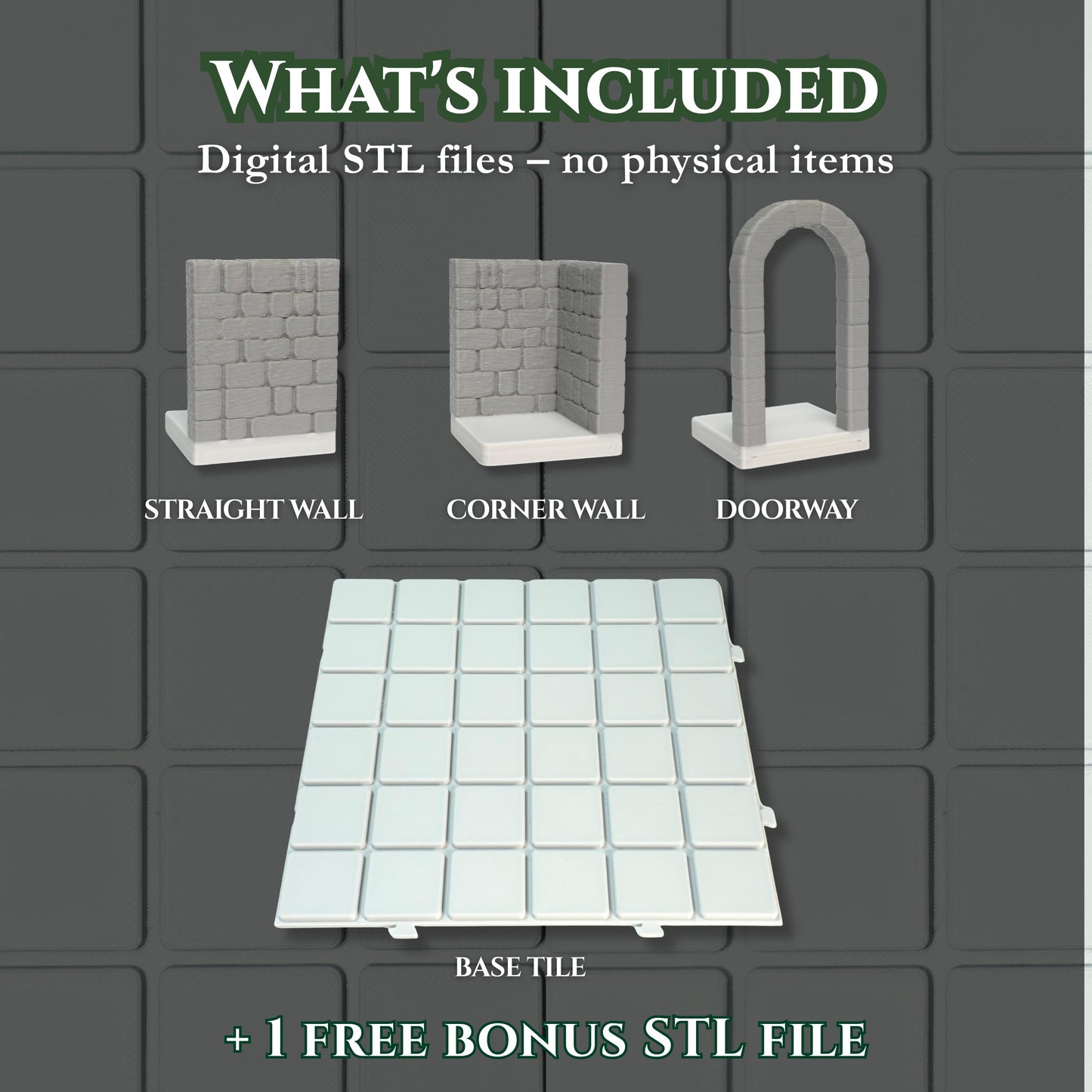 STL Core Pack – Flex Dungeon Builder (4 STL Files + 1 Bonus)